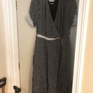 Anthropologie Maeve black and white womens dress plus size US 22